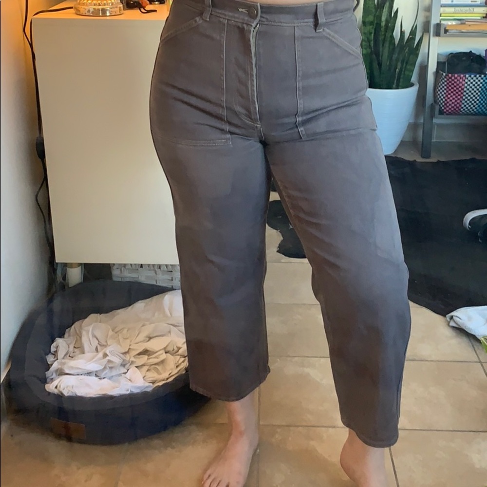 Cropped tie dye jeans